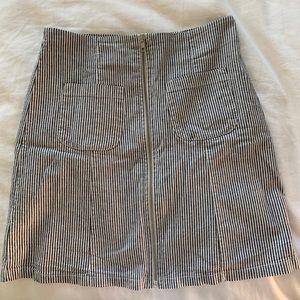 rare brandy melville striped zip up skirt